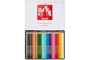 CARAN D'ACHE ESPACEBEAUXARTS Caran D'ache Swisscolor - Matite acquerellabili in scatola di metallo, confezione da 30 pezzi e 1 cartoline EMI Craft