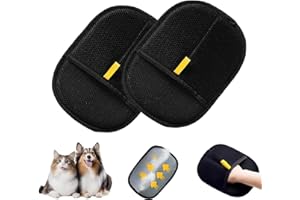 shixpiov Fellpflegehandschuhe 2er-Set– Doppelseitige Statische Tierhaarentferner,Wiederverwendbare&Waschbare Haustierpflege-Handschuhe für Entfernt Hunde&Katzen Fell von Sofa, Teppich, Kleidung