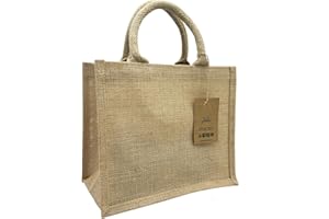 Cucirini tre stelle borse di feltro o juta da rivestire con filati (juta 26x22)