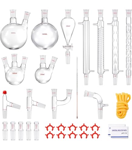 Set Estrattore Soxhlet In Vetro Da Laboratorio 500ml - 4 Pezzi Con Boccette Fondo Piatto 24/29 - Kit Distillazione - Foto 10