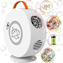 Macchina Bolle Automatica Per Bambini | Soffiabolle Con Luci E Serbatoio 200ml | Giocattolo Per Esterni Compleanno Feste - 4