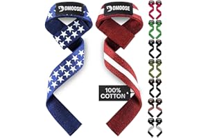 ‎DMOOSE FITNESS DMoose® Zughilfen Krafttraining, Bodybuilding für Frauen & Männer, Premium Gym zubehör (gepolstert) Lifting Straps mit maximaler Griffstärke, Handgelenkbandagen unterstützen schweres Heben.