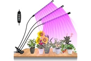 ‎JOPASSY Jopassy Pflanzenlampe LED, 30W Pflanzenleuchte,3 Köpfe Grow Light, Vollspektrum Wachstumslampe mit Zeitschaltuhr für Zimmerpflanzen Gemüse Gartenarbeit Bonsais
