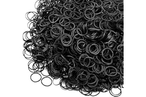500Pièces Petits Elastiques Noirs Pour Cheveux Avec boîte Élastique à cheveux Mini élastique,Élastiques à cheveux pour femmes, enfants, Boucles/africaines,tresses, barbe, etc