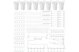 Faankiton 170PCS Pegboard Hooks Assortment, Peg Locks, Pegboard Bins, Basket Set for Organizing Tools, Accessories Organizer Kit