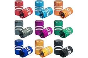 36 PCS Tappi antipolvere, Tappi per valvole per pneumatici FineGood Tappi antipolvere in alluminio per pneumatici per auto Tappi universali per pneumatici Tappi per valvole per bici, camion, motocicli