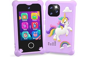 CHRERNA Kinder Handy, Einhorn Geschenk für Mädchen 3-10 Jahre, Kinderkamera im Smartphone-Format mit Touchscreen, Selfie,1080P Kinder Smart Phone Kinderhandy für Geburtstagsgeschenk Weihnachten Spielzeug