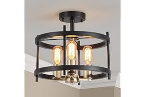 ‎SM SAINT MOSSI Saint Mossi Deckenlampe Schwarz, Kronleuchter Modern Gold, Deckenlampe Wohnzimmer E27 Sockel 3-Lichter Deckenleuchte