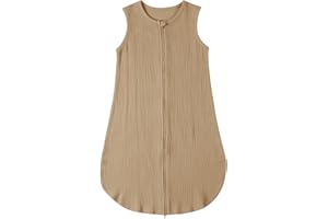 Valcatch Gigoteuse Bébé Pyjama d'été sans Manches, 0-6 Mois, 73cm, 0.5 Tog, Mousseline de Coton Turbulette Ete sans Manches Respirant pour Bébé Nouveau-né Unisexe Garçons et Filles