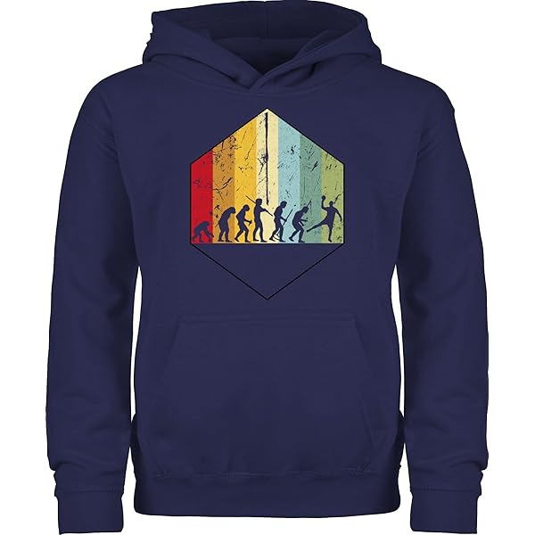 Personalisiert Handball Hoodie Für Kinder - Mit Namen Bedruckter Kapuzenpullover