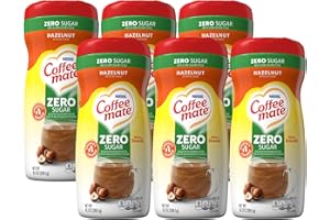COFFEE MATE Coffee-mate Hazelnut, Sugar-Free Powdered Coffee Creamer, 10.2-Ounce Packages (Pack of 6)