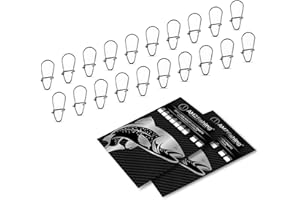 AMZfishing® 20 x Duo Lock Predator Snaps Swivel Snap Swivel Carabiner Fishing Accessories Fishing Swivel Accessories Quick Change Snap (20, 00)