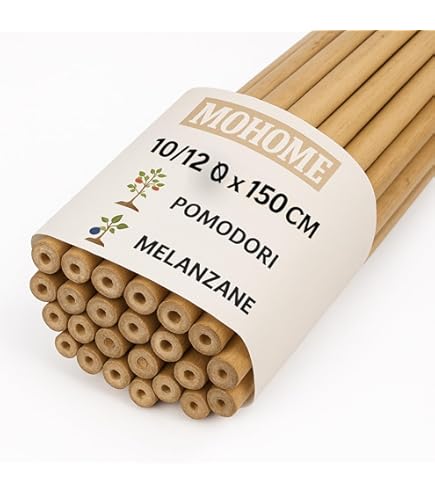 Canne Di Bamboo Thai 150cm - 50 Pezzi Diametro 18/20mm Per Pomodori E Piante Rampicanti - Foto 8
