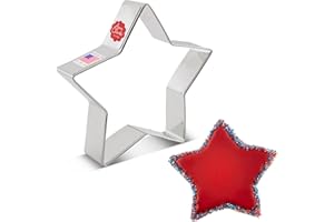 ANN CLARK COOKIE CUTTERS Ann Clark - Cortador de galletas de estrella, 10 cm, fabricado en Estados Unidos