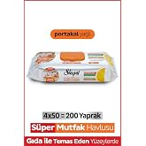 Sleepy Easy Clean S&uuml;per Y&uuml;zey Temizlik Mutfak Havlusu&amp;mendili Portakal Yağlı 4x50 (200 YAPRAK)