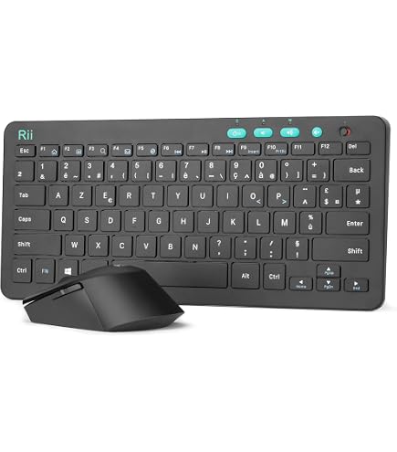 Rii Mini I22S Clavier Compact Sans Fil + Bluetooth Avec Touchpad Souris