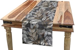 ABAKUHAUS Jahrgang Tischläufer, Nostalgische Blumenkunst, Esszimmer Küche Rechteckiger Dekorativer Tischläufer, 40 x 180 cm, Kokosnuss Braun