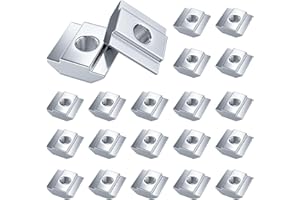 SCOOYUCK 50 sztuk kamieni do rowków M3, seria 20, nakrętki przesuwne, nakrętki udarowe T, do profilu aluminiowego, szyny szczelinowej do wytłaczania (EU20-M3)