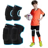 EULANT Fabric Elbow and Knee Pads for Child/Teens/Adult, Soft Protective Set of Skating/Roller Skating/BMX/Dance/Football Goa
