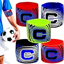 Fascia Da Capitano Calcio - 4 Pezzi Multicolor, Regolabile, Per Calcio, Basket, Rugby E Hockey - Foto 9