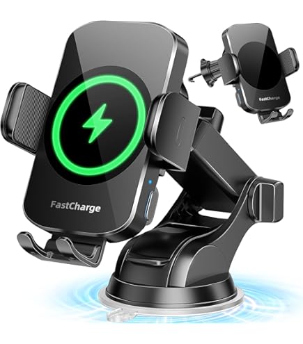 Support Téléphone Automatique Refroidissement Actif HUAWEI Super Fast Charger Wireless Car Charger CK030 (Max 50W) Carbon Crystal Black (50W Chargeur Téléphone Voiture