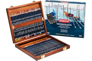 Derwent, 48 Kredek Akwarelowych Derwent Watercolour Pencils, do Rysowania i Malowania, Drewniane Pudełko (0700758)