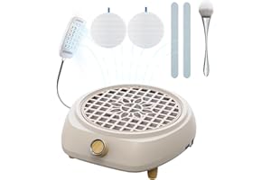 XSWCCJJ Nail Dust Collector with LED Light | ​Dust Extractor Nails for ​Professional Salon & ​Home | ​Allergy-Free Dust Removal | ​30 Second Clean System |