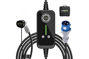 JATRHG P1 EV Chargeur 7.2kw 8M 32A|24A|16A|13A|8A Type 2 Station de Charge Voiture Electrique Portable Courant Commutable Voiture Electrique Chargeur Rapide