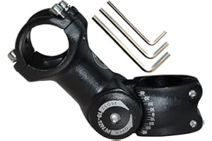 ZHIQIU 0-80 Degree 90mm 110mm Increase Adustable Stem Bike Fork Extender Bicycle Handlebar Rise Clamp Adaptor MTB Road Fixed Gear Aluminium Alloy Head Up Adapter Flexible