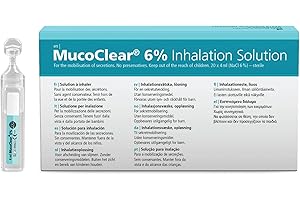 PARI MucoClear 6% Inhalation Solution – Pack of 20 – Mucus Relief & Easy Expectoration from Sinuses & Lungs – Sterile, Preservative Free – Suitable for All Ages