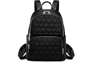 Travistar Backpack Womens Fashion Ladies Backpack Lightweight Women Rucksack Nylon Casual School Shoulder Bag Daypack Anti-Theft Travel Black Small Backpack Purse for Women & Girls, Black