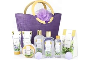 Pamper Gifts for Women-Spa Luxetique Spa Gift Set 10pcs Lavender Relaxing Bath Set with Bubble Bath, Body Lotion, Hand Cream, Mothers Day Gifts Mum Birthday Gifts Valentine's Christmas Gifts