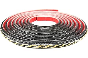 HY HAOYING ITTA Moulure flexible auto-adhésive - 3 m - Moulure murale en forme de fleur - Moulure de plafond pour armoire, porte, meubles, décoration d'intérieur - Noir et doré