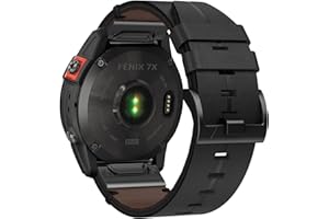 XIIORE Fenix 7X skórzany pasek do zegarka, 26 mm, zapasowy pasek do zegarka Fenix 7X Solar / Fenix 7X Sapphire Solar / Fenix 6X pro / Sapphire/Fenix 5X / Plus / Fenix 3 / HR / Garmin Enduro / Tactix