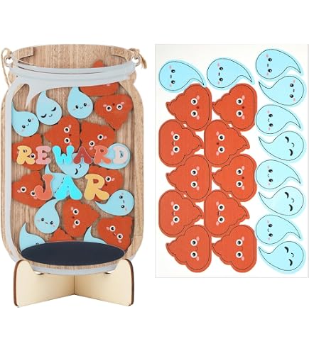 Pot Récompense Pot De Récompense Enfant En Bois - Système Étoiles Comportement Maison École