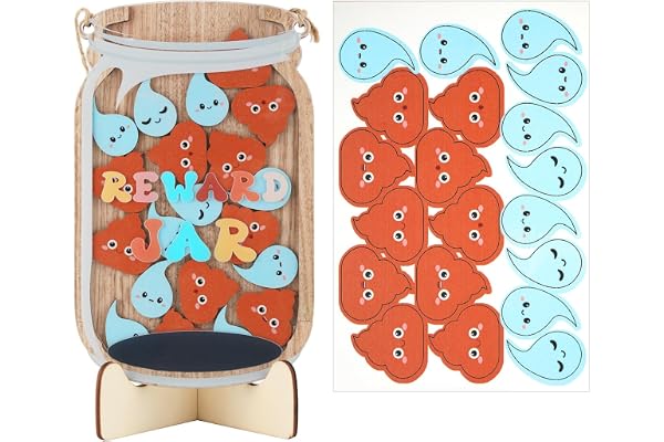 Pot de Récompense pour les Tout Petits, en Bois Pot de Récompense pour Enfants Pot de Récompense Mignon pour l'Apprentissage de la Propreté pour la Décoration de la Salle de Classe
