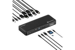 Kensington SD5920T EQ Thunderbolt 4 Quad 4K Hybrid Dock with DisplayLink Technology, SD & Micro SD Card Readers, 100W Power Charging, Ethernet & USB-A & USB-C 3.2 Ports (K35234EU)