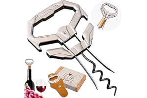 ZONSUSE Sacacorchos de Vino Viejo,Ah So Abridor da Vino Envejecido,Sacacorchos láminas para Corchos Frágiles de Botellas de Vino,regalos originales para Coleccionista Amante del Vino (Mecha)
