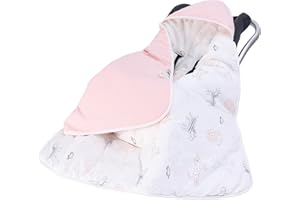 MIRACLE BABY Couverture pour bébé - 90 x 90 cm - En tissu gaufré universel - Pour siège auto