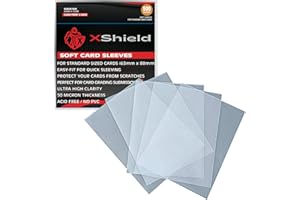 XShield, 500-Pack, Trading Card Sleeves 66 x 92mm – Soft Clear Polypropylene Protectors for Pokémon, Magic: The Gathering, Flesh & Blood, Sports & Collectible Cards