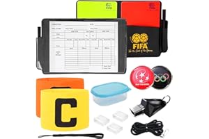 UZSUZZ Cartellini Arbitro Calcio, Fischietto Arbitro, Accessori Calcio Fischietto, Fascia da Capitano Calcio per Giochi di Calcio, Sport Scolastici e Sport