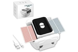 Bibykivn Kartenmischmaschine Elektrische, Automatischer Kartenmischer für 1-2 Decks mit 2600mAh wiederaufladbarer eingebauter Batterie für Heimkartenspiele, Texas Hold'em, Poker, Blackjack