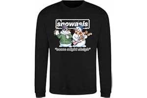 Varsany Snowasis Some Might Sleigh Sweatshirt – Funny Christmas Snowman Band Jumper for Kids & Adults