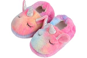 MASOCIO Hausschuhe Kinder Junge Mädchen Winter Weiche Wärme Plüsch Pantoffel Süß Hase rutschfest Slippers