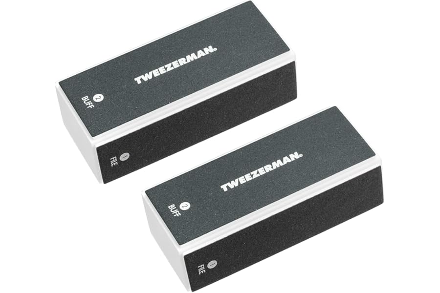 TWEEZERMAN Professional Nail File Block for Sanding and Polishing Nails Black