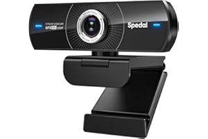 Spedal Webcam 1080p 60Ips, 100 Degrés Webcam avec Microphones, Caméra Web de Streaming beauté pour OBS XSplit Skype Facebook, Compatible pour Mace t Windows 7/8/10