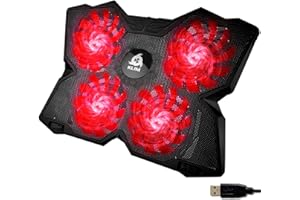 ‎KLIM KLIM Wind - Podkładka chłodząca do laptopa - Nowa wersja - Wydajny proces chłodzenia - 4 wentylatory Notebook PC PS4 PS5, wentylowana podstawka pod laptopa - niebieski