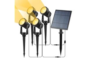 CORESLUX CORSLUX Outdoor Solar Spotlights - Warm White 3000K Uplighters for Garden Yard Lawn Path