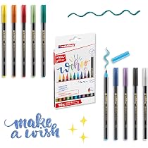 Edding Pennarelli 1200, 10 Colori, Con Matite A Cera, Punta Fine, Per Colorare E Scrivere Su Carta, Non Sbavano - 2