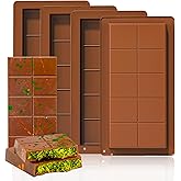 YeahBoom 4 Pieces Silicone Deep Chocolate Bar Molds, Deep Chocolate Tablet Mold, Chocolate Silicone Mold, Rectangular, BPA Fr